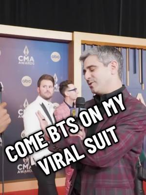 COME BTS on the creation of my Viral Best Dress CMA Awards Red Carpet look created by Richards Bespoke in Nashville TN. #fyp #cmaawards #redcarpet #customsuit #bts #conorclemmons #viralvideo 