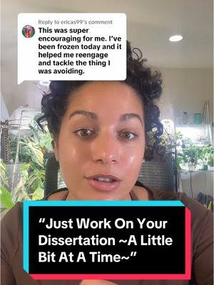 Replying to @ericas99 okay so this “do a little bit at a time” stuff might have some merit I guess. #phd #dissertation #adhd 