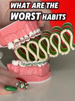 Do you do any of these? 👀🦷 #braces #teeth #habits #badhabit #fyp 