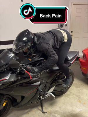 Still confused why my back hurts 😂 #biketok #bikelife #girlbiker #sportsbike #humor 