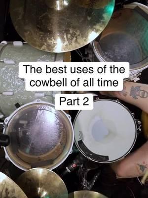 The best uses of the cowbell of all time🥁 Thanks @kalen_drums for representing🤘 #cowbell #drums #drummer #drumstick #gunsnroses #vanhalen #skidrowband #skidrow #twistedsister #hardrock #classicrock #classicrocktiktok #drumcover #drummersoftiktok 