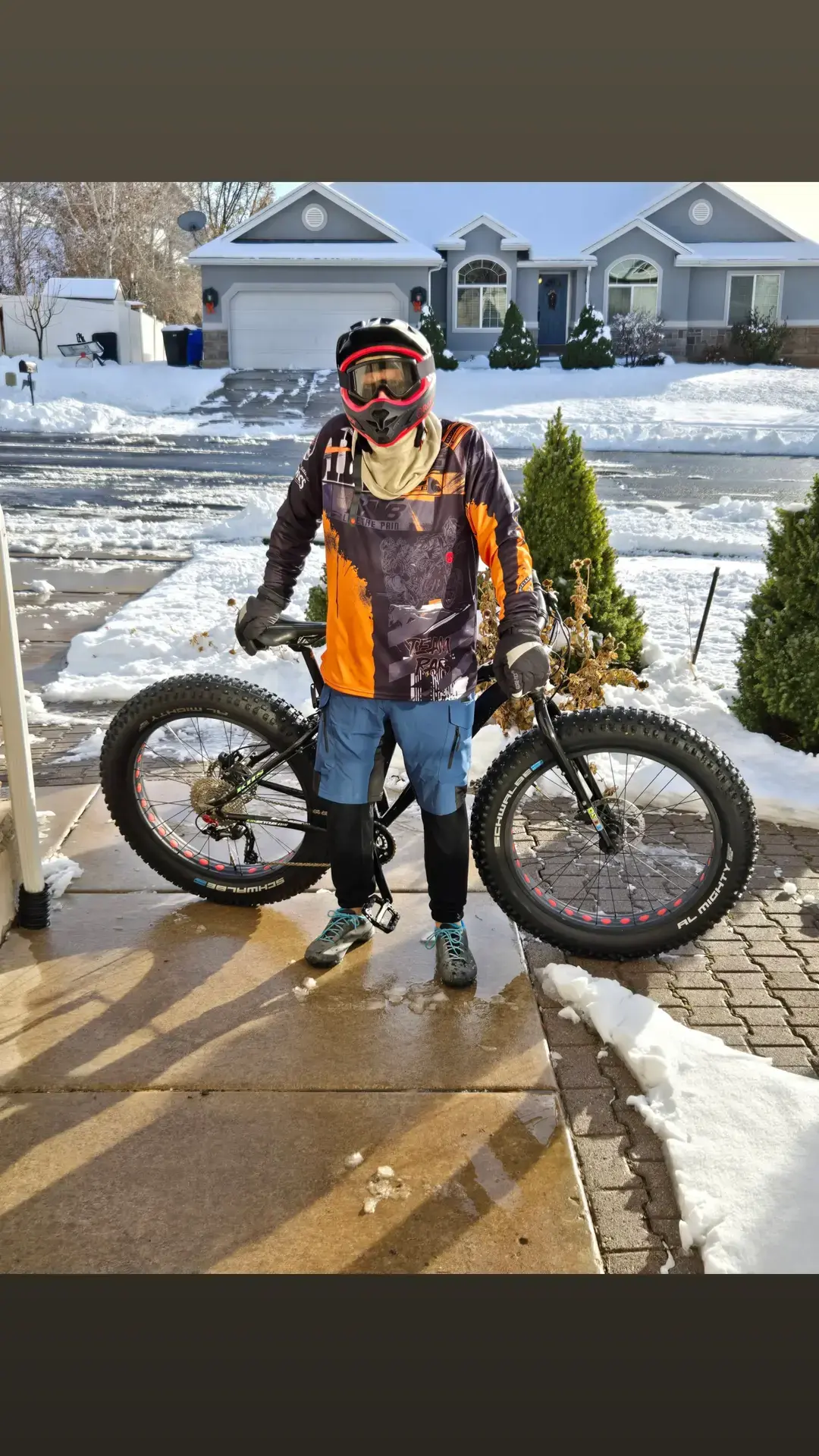 First time in the snow on my fat tire bike #fattirebike #mtb #snowbike 