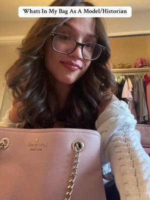 This was fun! Gomme suggestions on more gideos to film #fyp #model #historian #historytok #whatsinmybag #pinkaesthetic #pinklover #gisou #rhodeskin #rhodeliptreatment #touchland #lipoil #versace #katespade #coquette #charlottetilbury  