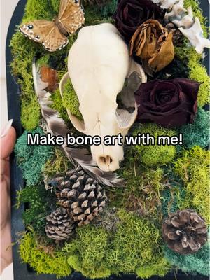 This was so fun to create, will definitely be making more stuff like this:D #bones #boneart #art #nature #diyproject #DIY #odditytok #odditycollector #oddities #fyp #fypシ #crafts 