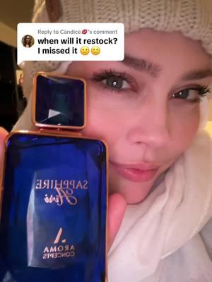 Replying to @Candice💋 SAPPHIRE WILL BR BACK ON MY LIVE AND WILL BE ON SALE WITH FREE GIFTS AND FREE SHIPPING 💙💙💙 come get it on the 15th 💙 #sapphire #blueberryperfume #tiktoklive #viralperfume #restock #sale #holidayhaul #lemonperfume #gourmand #dubaiperfume #avri 