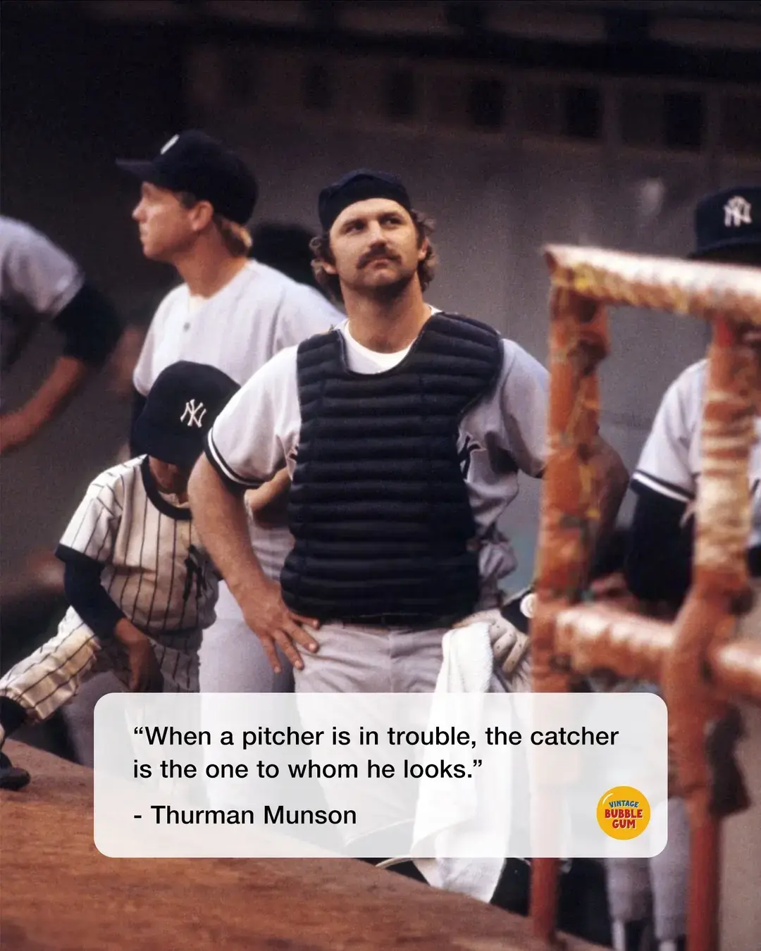 Catching is one of the most physically demanding positions in sports. It requires enduring tremendous strain on the knees, back, and hips while also taking the impact of fastballs and foul tips on the body. Despite this wear and tear, catchers act as the generals on the diamond, managing the game from behind the plate. 👉 These are some of my favorite quotes by former catchers. Who is your all-time favorite catcher? Comment below... Photo credits: (1) - Peter Read Miller, (2) - Otto Greule Jr., (4,8) - @theoriginalves, (6) - Mitchell Layton ⚾️⚾️⚾️ #johnnybench #catcher #yogiberra #ilovebaseball #baseballlove #baseballlifestyle #reds #baseballhistory #mlballstargame #baseballislife #baseball #vintagesportscards #baseballcards #sportscards #vintagebaseball #vintagesports #milwaukeebrewers #nostalgia #baseballgame #cubs #MLB #braves #whitesox #kansascityroyals #yankeestafium #yankees #1990sbaseball #1980sbaseball #mets 