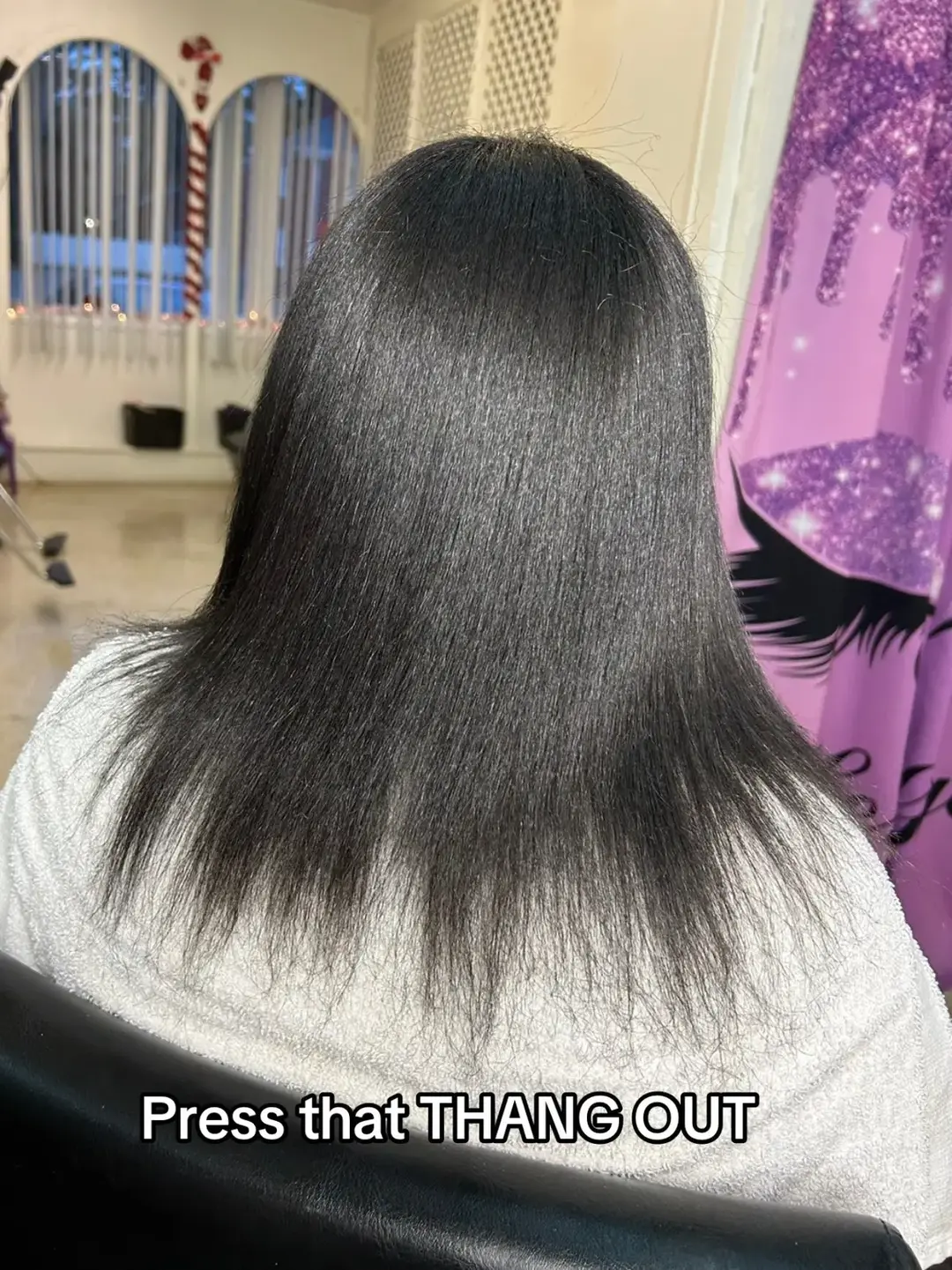 So pretty so neat😍😍😘 @SITTING PRETTY W KY ✨  YOU L👀KING OR B👀KING? 💋  Love what I DOOOO!😍😩  #fyp #hairstylist #licensedcosmetologist #hairtok #silkpress #silkpressnaturalhair #naturalhair #fypシ #miracleworker 