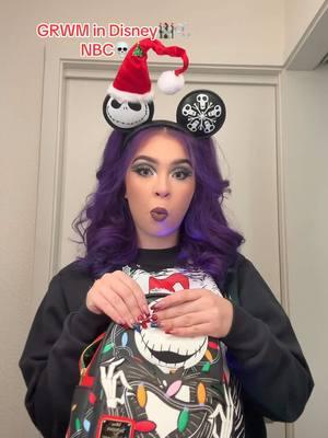 I love jack!🎄💀🫧 #nbc #nightmarebeforechristmas #grwm #disney #disneyworld #makeup #disneyootd #christmas #holidays #livenfamily #maryroseliven #liven 