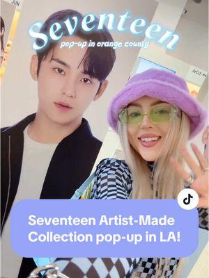 visited the Seventeen artist-made collection pop-up in the OC today!! 🙈💕 they have every Seventeen members merch available & an adorable keychain station & pop-up exclusive postcards to go with each item purchased also!! 🙈💕unboxing haul coming next!! 👀🫶🏻💕 @SEVENTEEN #svt #svtcarat #seventeencarat #seventeenpopup #svtcollection #seventeenpopup 