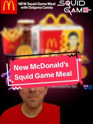 McDonald's just dropped a Squid Game MEAL with Dalgona Candy in Australia and... come on! This new meal features a 10pc Chicken McNuggets with exclusive Korean BBQ sauce, fries, a drink, and a Dalgona Candy. If you haven't seen Squid Game, this is a candy where you have to break the shape out without cracking the shape... if you fail you are eliminated. So I have to assume that Grimace is going to track you down if you crack it, so you had better get it right! Would you like to see this in the US? It might not be the craziest promo with new dipping sauce, packaging, and candy... but how cool is this? . . . . #mcdonalds #maccas #macdonalds #squidgame #Dalgona #dalgonacandy #fastfood #squidgames #fastfoodlife #grimace 