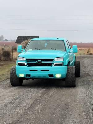 $100 1 day spraypaint job means you're trying to build a sema truck all of a sudden #spraypaint #rustoleum #sufferingfromsuccess #walmartspecial #autismblue #blondeezy #cateyechevy #duramax #worktruck  