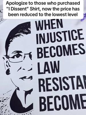 Don’t miss this amazing shirt #ruthbaderginsburg #2024election #election2024 #activism #equalrights #feminist #ruthsentyou #sendmerbg #reproductiverights #rbg #voting #politics #abortionrights #votelikeruthsentyou #womensstrike #electionshirt #voteshirt #idissent #tiktokshopflashsale #flashsale 