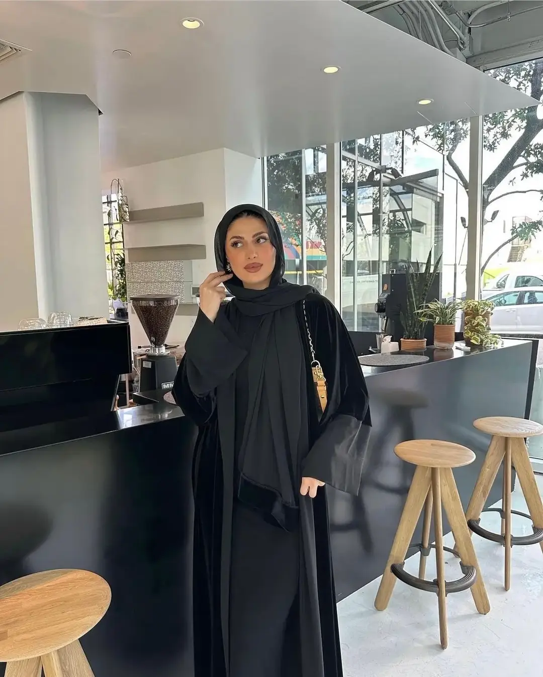 Add a touch of elegance to your wardrobe with our timeless velvet abaya 😍 Shop the look at www.hijabglamour.com 🛍️ #OOTD #outfitinspo #modestfashion #hijab #hijabstyle #hijabtutorial #abaya #abayagirls #abayastyle #abayaootd #abayafashion #hijabi #hijabootd 