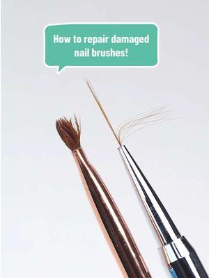 How to repair damaged nail brushes! Do you know why I applied base coat?😉 Save for use! Follow me for more nailtech knowledge and hacks! #melodysusie #melodysusienails #nailtools #nailart #nailchallenge #nailtutorial #nailtechlife #nailtechcheck #nailtechproblems #nailtechnician #nails #nailbeginner #nailpro #naillover #nailhack #nailtips #nailtip #nailbrushes 