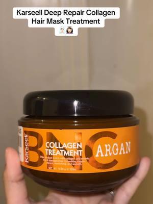 Blown away by how good this collagen treatment hair mask is 🙌🏼😍 #karseell #karseellcollagen #karseellhairmask #collagentreatment #arganoil #drydamagedhair #damagedhairrepair #dryhair #ttsdelightnow #tiktokshopholidayhaul #fyp #tiktokshopcreatorpicks #giftguide 