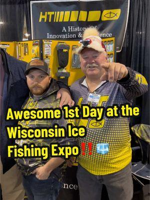 Awesome 1st Day at the Wisconsin Ice Fishing Expo‼️🧊🦆🎣 #teamht #htenterprises #icefishing #oshkosh #wisconsin #Outdoors #hardwater #htice #htent #cootslures #letsgofishing @Paul “Coot” Williams @Ross @WILLIE MAY @AaronWilliams @R2thecrook 