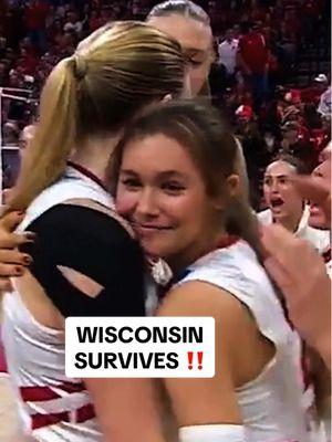 THE BADGERS ADVANCE ➡️ #NCAAWVB x 🎥 ESPN2 / @Wisconsin Volleyball #volleyball #wisconsin #tournament #sports #fyp 