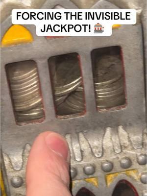 FORCING THE INVISIBLE JACKPOT! 🎰 #fyp #foryoupage #slotmachineguy #viral #antique #trending #whathappens #inside #jackpot 