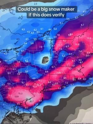 I am very skeptical about this considering the fact that the GFS likes to shoot out random fantasy stuff, but considering this is less than two weeks away and in the 10 day timeframe, I would definitely keep an eye on this for the first white Christmas in many years for the I-95 corridor #fyp #weather #midatlantic #northeast #nj #newjersey #nyc #newyork #philly 