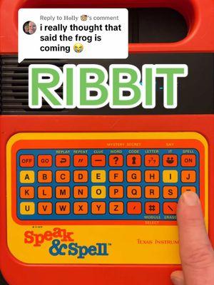 Replying to @𝐇𝐨𝐥𝐥𝐲 🐵ྀིྀི I really thought that said “the frog is coming.” #Bubala #ThemeParkGeek #ShirtlessGeek #UnderwearGeek #CheekyGeek #SpeakAndSpell #GeekAndSpell #Ribbit #RibbitRibbit #Frog 