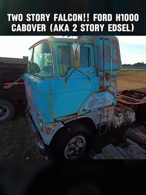 Two Story Falcon!! Ford H1000 Cabover (aka 2 Story Edsel) #trucks #trucking #trucker #truckdrivers #ford #h1000 #caboverlife #cabover #vintagetrucker #customtruck #truckersoftiktokfamily #marriedtruckers #teamtruckers #fyp