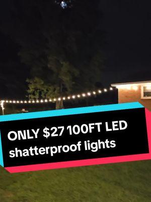 Grab them!!!! so cheat $27 !! thats crazy nows time to get 2 or 3 sets! links down. elow #holidayhaul #tiktokshopholidayhaul #lights #outdoorlights #outsidelights #100ft #led #ledlights #lights #outsidestringlights 