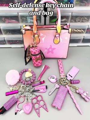 Self-defense key chain and bag#safety #safetyfirst #fyp #safetytips #selfdefenseforwomen #selfdefense #selfdenfensekeychain #amazing #beauty #girls #cute #usa🇺🇸 #mysterybox #asmrvideo #salfdefenseplug #giftideas #TikTokShop #samllbusinesscheck #linkinbio #mysteryscoop 