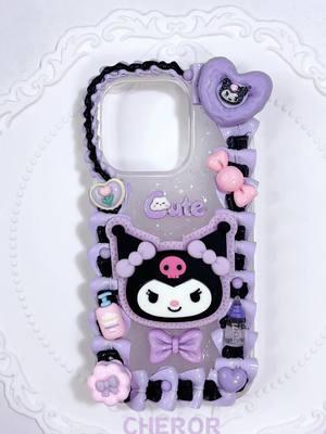 Kuromi big face cute decoden case~ #asmr #asmrsounds #cheror #kuromi #sanrio #kuromicore #DIY #phonecase #decoden #decodenphonecase #samsung #creamglue #cutecase #phonecasediy #foryou #foryoupage 