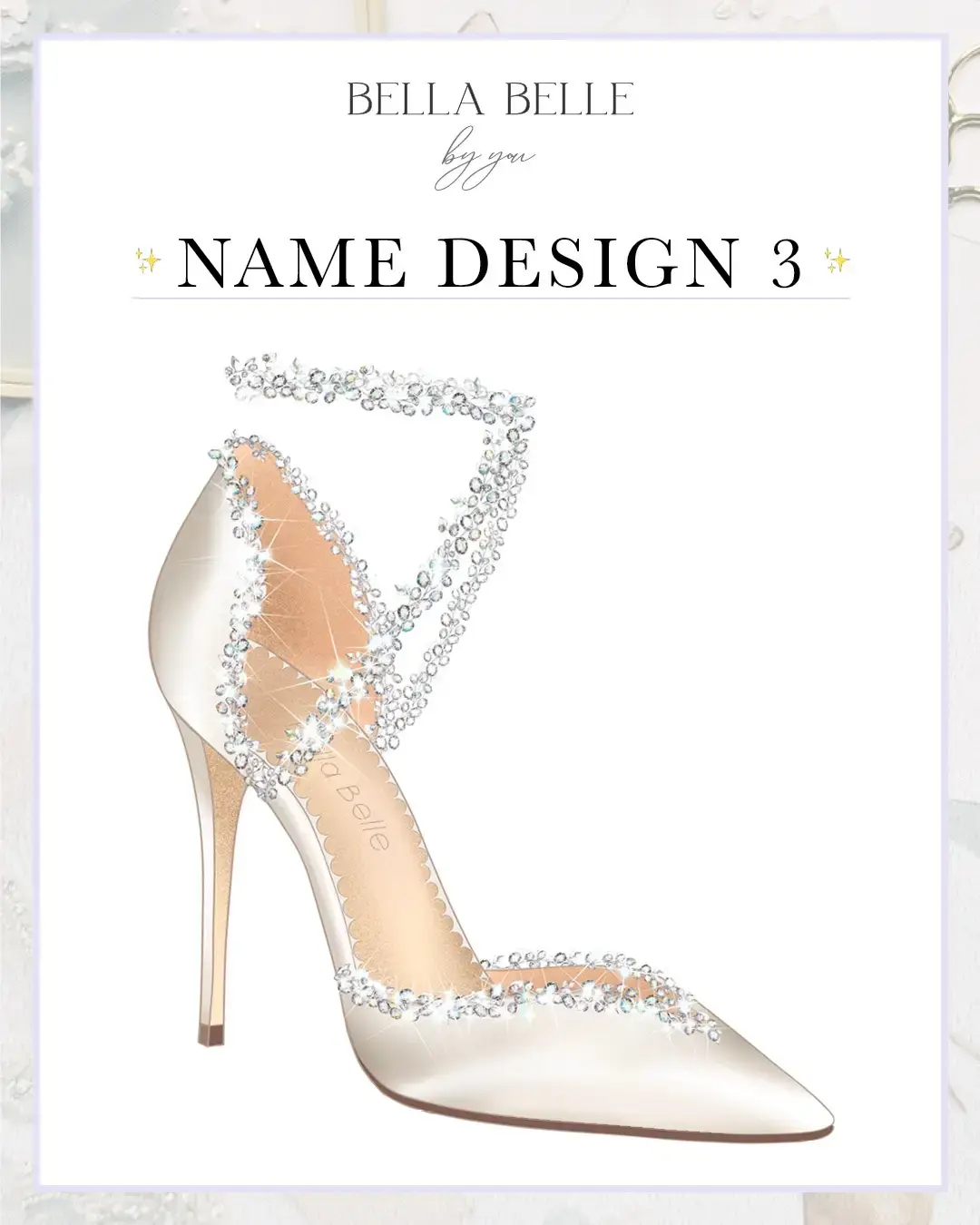 #BellaBelleByYou Update – Time to give this beauty a name!  What will you call her?  The choice is yours—vote NOW! 👇 #bellabelleshoes #weddingshoes #bridalheels #weddingheels #bridalshoes #2026bride #2026wedding #brides #bridetobe #2025wedding #2025bride #designedbyyou #shoedesigner #dreamweddingdshoes #dreamwedding 