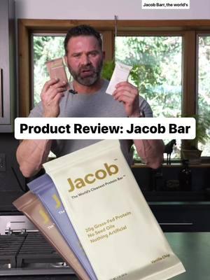 Product Review: @EatJacob protein bar. I’ve heard really horrible things about this bar so I wanted to see for myself. 220 calories and 20g of protein meaning it doesn’t pass the Protein Test, however, the bars have a lot of fiber which I do appreciate. They really push for their ingredients being clean especially making a point of the bar not containing seed oils… I don’t give a 💩 about seed oils unless your diet is made up solely of processed foods. These are also $9 a bar… to put that in perspective, the consistently easy-to-find @QuestNutrition protein bars are $3 a bar. The taste actually isn’t bad but the consistency is chewy and gritty. I personally like this more than the David bar however it’s nowhere near as tasty as a @builtbar or @barebell.usa bar. I definitely would not bother spending $9 on these. Have you tried these? #jacobbar #jacobprotein #proteinbar #highprotein #protein #healthysnack #healthyfood #healthylifestyle #healthyliving #healthyeating #healthyeatinghabits #healthyeatingtips #healthyeats #trackingmacros #macrocounting #caloriedeficit #caloriecounting #caloriesincaloriesout #weightloss #weightlosstips #performancecoach #personaltrainer #nyctrainer #nycfitnesstrainer #nycfitfam