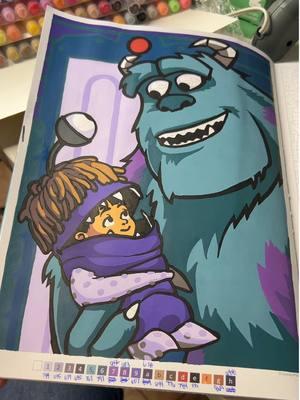 Prince & Heros Pg 11 Sully and Boo #prince #disney #pixar #monsterinc #sully #mysterycolouring #disneymysterycolouring  #guangna 