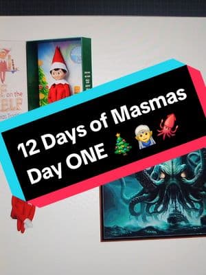 Happy 12 Days of Mashmas! Day One: Kraken Elf on a Crackin'  Shelf. Count down with me to Christmas with a daily dose of chaos and maybe hopefully something cute. Seeing this as day one... makes me nervous 😅 #megsmashables #mashables #12daysofmashmas #mashmas #kraken #elfonashelf 