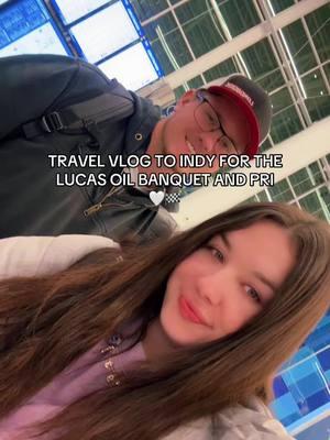 travel vlog to Indy 🏁✈️ #travel #Vlog #travelvlog #travelwithus #dirttrackracing #pri #dirttrack 