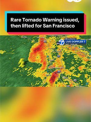 A rare Tornado Warning was issued for all of San Francisco Saturday morning as a strong Level 3 storm moved through the area. That warning was lifted about 15 minutes after being issued. #weather #tornado #sanfrancisco #sf #storm #california #abc7news 