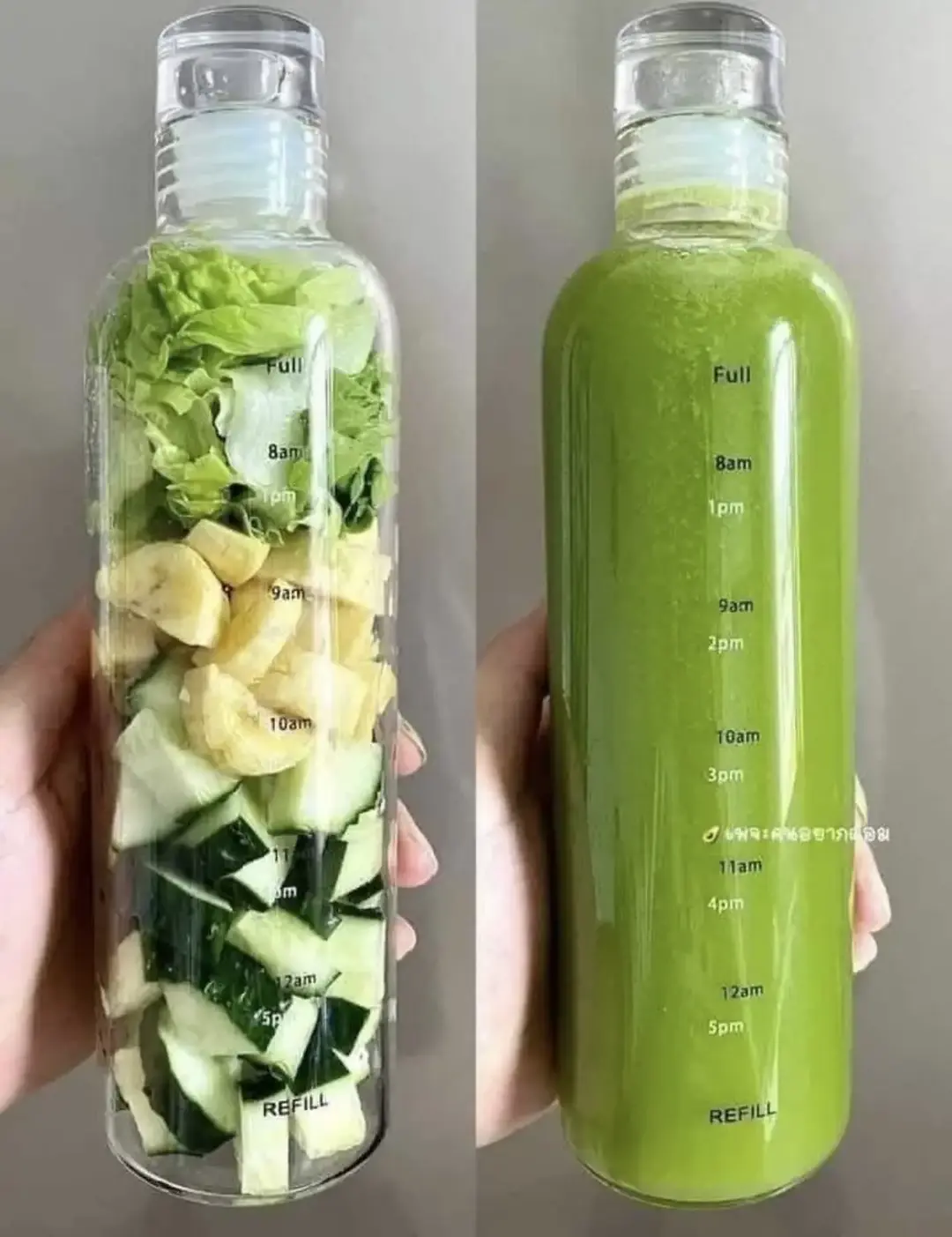 Green Smoothie 1 banana 1 cucumber 1 handful  lettuce or any green vegetable water or almond milk for the base #smoothie #highlightseveryone #highlights