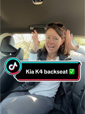 Checking out the backseat of the @Kia America K4 GT Line.  #cardujour #cartok #fyp #wwcoty #nactoy #kia #kiak4 #k4