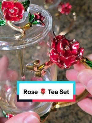 She Is Going To Really Enjoy This Rose Pattern Tea Set! 🙂❤️ #Tea #TeaSet #TeaCup #TeaTime #RoseTea #BritishTea #British #Rose #Roses #RosePattern #Discount #Sale #TiktokFinds #GiftIdeas 