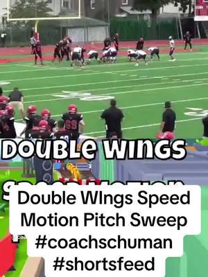 Double WIngs Speed Motion Pitch Sweep #coachschuman #shortsfeed #greatfootballplays #optionfootball 