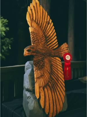 2nd place aint bad. #redtailedhawk #artshow #idyllwildcalifornia #idyllwild #carving #custom #art #homedecor #realestate #realtor #california 