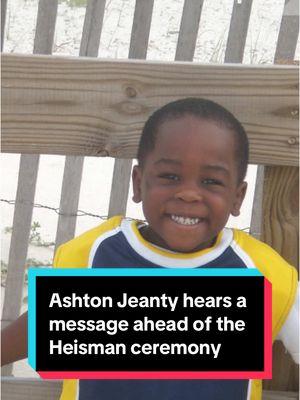 Before tonight’s #heismantrophy ceremony, @Boise State Football RB @Ashton Jeanty receives an emotional message from his Auntie Godmom Lin.  #ashtonjeanty #CollegeFootball #cfbplayoff 