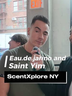 My man @eau.de.jarino wearing two fragrances I want to try. Pleasure seeing you again my brotha @ScentXplore  . . . #saintyim #fragrancetiktok #fyp 