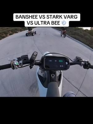 BANSHEE 350 vs STARK VARG vs ULTRA BEE 💨💪 @. @Sik_Alex R @Cristian Ruelas  2 STROKE VS ELECTRIC  BEAUMONT CA ⛰️⛰️⛰️ #STARKVARG #starkvargelectric #starkvargalpha #banshee #bansheelife #bansheebikes #bansheeseason #bansheekilla #bansheeargentina #bansheeyfzraptor #yamahabanshee350 #yamahabanshee350twin #yamahabanshee350cc #yamahabanshee421 #redline_racing_offroad #trailtech #tagbars #sunftires #foryou #foryourpage #fyu #foryoupageofficiall  #ltr450 #yfz450gang  #yfz450r #ltr450r #atc250r #foryoupage #foryou #fyu #fyp #2strokelover #2strokepower #bansheelover🥵💪🏽🔥 o