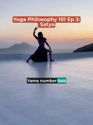 Yoga Philosophy 101: Episode 2, Satya Missed Episode 1 on Ahimsa? Scroll back to catch it (or don’t, I’ll forgive you 😜). Satya is one of the 5 Yamas, which outline the moral and ethical code by which we get to interact with the world. Both the Yamas & Niyamas are part of a larger philosophical text called the Yoga Sutras, which can be seen as the guide book to finding spiritual liberation through yoga. The Yamas & Niyamas are steps 1 and 2 on the path that Patanjali describes as the path to ultimate inner peace. We can’t find inner peace if we’re lying to ourselves and others. Satya can be translated as 'truthfulness' is all about living your truth and owning TF out of who you are—not just in what you say, but how you live. It asks us to be authentic in our thoughts, words, and actions. This means owning and speaking your truth, living with integrity, aligning your actions with your word, and being honest with yourself and those you love, even if that requires us to go deeper and have the harder conversations. As you can see, it’s not just about “telling the truth”—it’s about living it. When you align with your truth, you create a life that feels empowering and entirely YOURS. Sometimes, living your truth is hard AF. Difficult choices need to be made. And it’s from living our truth that we can be FREE. Are you ready to dig deeper, explore how all this connects, and start implementing these transformative principles in your daily life? 🔴 Click the l!nk in my b!o to check out my No Bullsh*t Yoga Philosophy course! Your journey starts here. . . . #armbalancetraining #yogabalancepose #yogabalanceact #yogabreath #onandoffthemat #yogaforbeginners #flexibilitytips #yogapracticeeveryday #handbalancing #yogatips #learnyoga #handstandtraining #yogastrength #yogaflexibility . how to arm balance yoga, how to do handstand, crow pose yoga, balancing yoga poses, yoga arm balances for beginners, arm balance yoga class, learn yoga arm balance