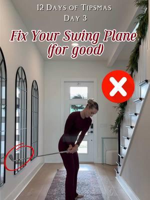 Fix your plane with ONLY 2 fingers! 🤯 The simplicity of this drill will blow your mind and for the first time you will actually feel naturally how the club becomes balanced or on plane. Gripping your club with only your pointer finger and thumb of your right hand and allowing it to swing back, will allow the club head to gain momentum and for the club to set naturally and efficiently without any manipulation of your body, arms or wrists. try it out and let me know in the comments below if you can feel the balance (I know you can!!) 🙏🏻😉 #golf #coaching #coachcarolin #golfinstruction #golfswing #golftips #hallway #lululemon #golflife #christmas #holiday #indoorgolf #simulation #simple #balance #drill