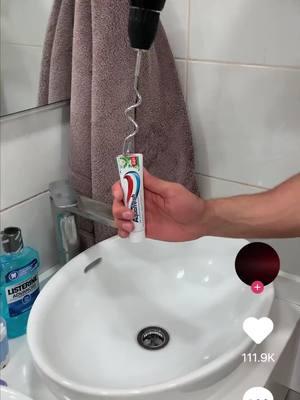 Drill + toothpaste = no stripes for me! 🪥⛏#hackfail #hack #hacks #tiktokhacks #testing 