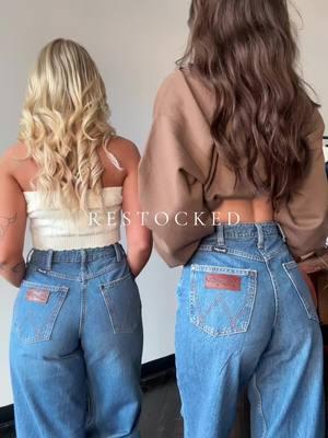 ‘punchy wide leg’ wranglers. we are obsessed ✨ #wranglers #besties #foryoupage #workbestie #Love #western #cowboys #westernfashion 