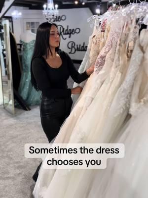 Sometimes the dress chooses you 🤷🏼‍♀️ #dressshopping #fyp #sayyestothedress #bridaltiktok #contentcreator #extra #bridal #bridalgown #bridalstylist @joxosoxo 