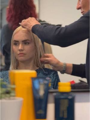 Salon scenes with Garren, using the Blonded collection from R+Co BLEU to brighten and revive dull blonde strands—delivering mega hydration while neutralizing unwanted yellow tones.  #blondehair #blonde #randco #hairtok #blondes #blond #randcobleu 