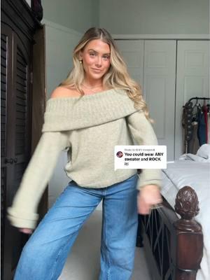 Replying to @Will the cutest off the shoulder knit sweater that gives a little more style than just a normal oversized sweater 🧸☺️ size small!! love with the denim for a going out or date night outfit thats still cozy.  #offtheshoulder #offtheshouldertop #offtheshouldersweater #tiktokshopcreatorpicks #tiktokshopholidayhaul #basicsweater #tiktokviralsweater #tiktokshopsweater #knitsweater #loungewear #TikTokShop #outfit #tryon #tryonhaul #tryonwithme #sweater #sweaterweather #sweaterstyle #sweatertiktokshop #sweatertiktok #toptierdecember 