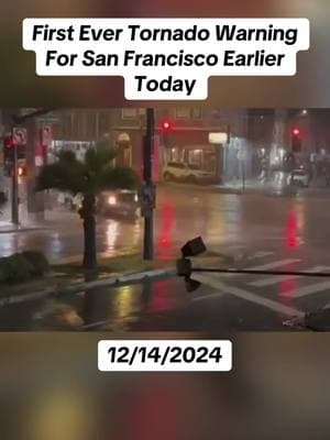 The first ever tornado warning in the history of the city of San Francisco was issued earlier this morning. 🎥: CoinMystic #weather #severeweather #tornado #sanfrancisco #california #warning #fyp 